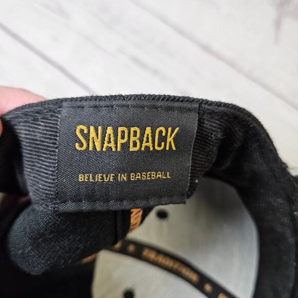 Baseballism Snapback Hat Men's Adjustable Black Grey American Flag Player - Picture 7 of 7